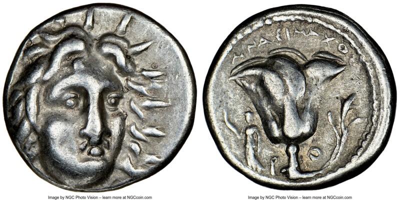 CARIAN ISLANDS. Rhodes. Ca. 250-230 BC. AR didrachm (19mm, 1h). NGC VF. Mnasimax...