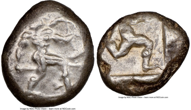 PAMPHYLIA. Aspendus. Ca. mid-5th century BC. AR stater (19mm). NGC Choice Fine. ...
