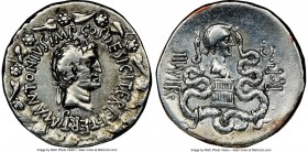 Marc Antony, as Triumvir and Imperator (44-30 BC), with Octavia. AR cistophorus (28mm, 11.99 gm, 11h). NGC Choice VF 5/5 - 2/5, scuff. Ephesus, ca. su...