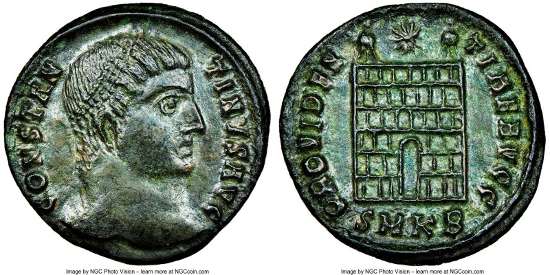 Constantine I the Great (AD 307-337). AE3 or BI nummus (20mm, 2.83 gm, 5h). NGC ...