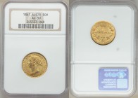 Victoria gold Sovereign 1867-SYDNEY AU50 NGC, Sydney mint, KM4, Fr-10. AGW 0.2353 oz.

HID09801242017