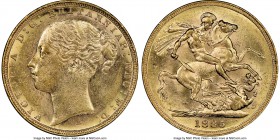 Victoria gold Sovereign 1885-M AU58 NGC, Melbourne mint, KM7. AGW 0.2355 oz.

HID09801242017
