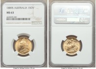 Victoria gold Sovereign 1889-S MS63 NGC, Sydney mint, KM10. AGW 0.2355 oz.

HID09801242017