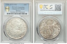 Charles III 8 Reales 1781 PTS-PR AU Details (Cleaned) PCGS, Potosi mint, KM55.

HID09801242017