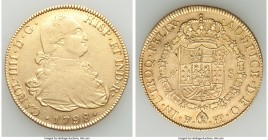 Charles IV gold 8 Escudos 1798 PTS-PP XF, Potosi mint, KM81. 36.9mm. 26.93gm. Included are previous tags from Daniel Frank Sedwick and Coin Galleries ...