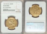 Pedro II gold 20000 Reis 1850 AU Details (Reverse Scratched) NGC, KM461. AGW 0.5286 oz.

HID09801242017