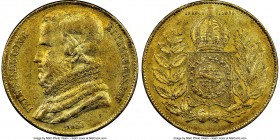 Pedro II gold 20000 Reis 1850 XF40 NGC, KM461. AGW 0.5286 oz.

HID09801242017