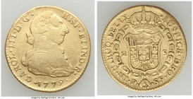 Charles III gold 2 Escudos 1779 P-SF VF, Popayan mint, KM49.2. 21.8mm. 6.70gm. 

HID09801242017