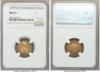 Ferdinand VII gold Escudo 1809 NR-JF MS61 NGC, Nuevo Reino mint, KM64.1. Nicely struck in an antique gold with royal purple peripheries. 

HID09801242...