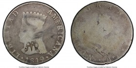 Republic Countermarked 8 Reales ND (1831) AG03 PCGS, Quito mint, KM9. Countermarked MDQ monogram (Moneda de Quito) on a Colombia (Nueva Granada) 8 Rea...