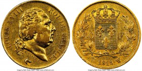 Louis XVIII gold 40 Francs 1818-W AU55 NGC, Lille mint, KM713.6. Three year type. AGW 0.3734 oz. 

HID09801242017