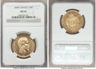 Napoleon III gold 50 Francs 1858-A MS62 NGC, Paris mint, KM785.1. AGW 0.4667 oz.

HID09801242017