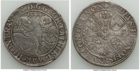 Brandenburg-Franconia. George & Albrecht Taler 1544 VF, Schwabach mint, KM-MB33, Dav-8967. 40.6mm. 28.84gm. Comes with tag from Early American History...