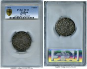 Stolberg-Stolberg. Wolfgang Georg Taler 1624-CZ XF40 PCGS, Stolberg mint, KM52, Dav-7778. Lavender-graphite toning with peripheral shades in blue and ...