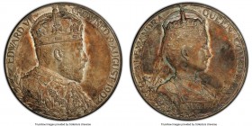 Edward VII and Alexandra silver Matte "Coronation" Medal 1902 SP63 PCGS, Eimer-1871b, BHM-3737. 12.75gm. EDWARD VII CROWNED 9. AUGUST 1902. Crowned bu...