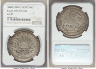 Republic Pair of Certified 8 Reales 1842 Zs-OM/O NGC, 1) 8 Reales - AU55, Zacatecas mint, KM377.13, DP-Zs22. Eagle type of 1843. 2) 8 Reales - AU58, Z...