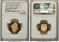 Republic gold Proof "500th Anniversary of the Birth of Balboa" 100 Balboas 1975-FM PR69 Ultra Cameo NGC, KM41.

HID09801242017
