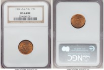 USA Administration 5-Piece Lot of Certified Assorted Issues 1903 NGC, 1) 1/2 Centavo - MS64 Red and Brown, KM162. 2) 5 Centavos - MS63, KM164. 3) Proo...