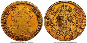 Charles III gold Escudo 1780 S-CF VF30 NGC, Seville mint, KM416.2. Antique golden surfaces with caramel peripheries.

HID09801242017