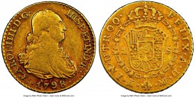 Charles IV gold Escudo 1798 M-MF VF30 NGC, Madrid mint, KM434. Peripheral toning in burgundy shade. 

HID09801242017