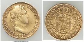 Ferdinand VII gold 2 Escudos 1814 M-GJ XF (Cleaned), Madrid mint, KM483.1. First year of issue. AGW 0.1905 oz.

HID09801242017