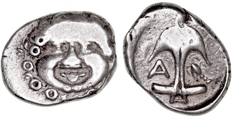 MONEDAS ANTIGUAS
TRACIA
Apollonia Pontika. Dracma. AR. (Finales siglo V-IV a.C...