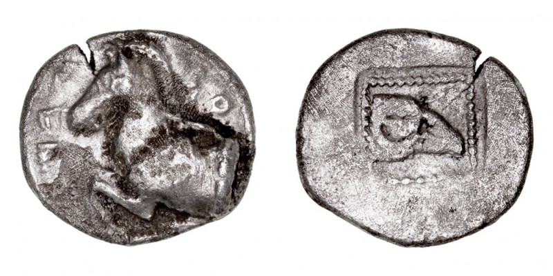 MONEDAS ANTIGUAS
TRACIA
Maroneia. Dracma. AR. (C. 495-448 a.C.). A/Caballo a l...