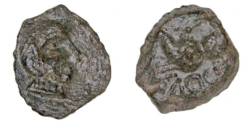MONEDAS DE LA HISPANIA ANTIGUA
CARISA, Carija-Bornos (Cádiz)
Semis. AE. A/Cabe...