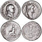 IMPERIO ROMANO
LOTES DE CONJUNTO
Lote de 2 monedas. AR. Denario. Vespasiano y Domiciano. Interesante. MBC