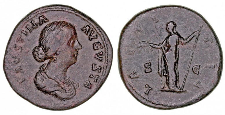 IMPERIO ROMANO
FAUSTINA, esposa de M. Aurelio
Sestercio. AE. A/FAVSTINA AVGVST...