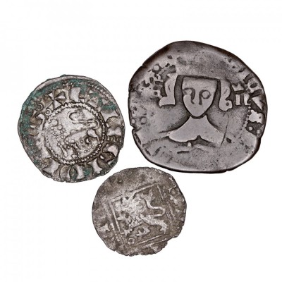 MONEDAS MEDIEVALES
CORONA CASTELLANO LEONESA
LOTES DE CONJUNTO
Lote de 3 mone...