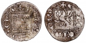 MONEDAS MEDIEVALES
CORONA CASTELLANO LEONESA
ALFONSO XI
Noven. VE. Burgos. Con B bajo el castillo. AB.355. MBC+