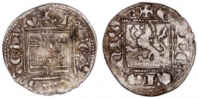 MONEDAS MEDIEVALES
CORONA CASTELLANO LEONESA
ALFONSO XI
Noven. VE. Burgos. Con B bajo el castillo. AB.355. MBC+