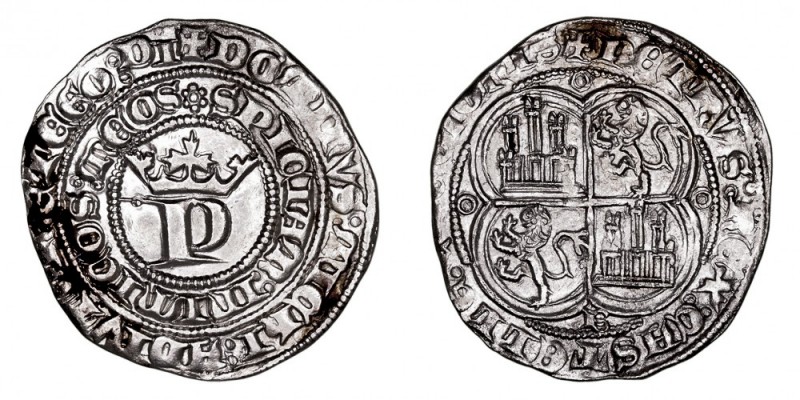 MONEDAS MEDIEVALES
CORONA CASTELLANO LEONESA
PEDRO I
Real. AR. Burgos. Con ro...