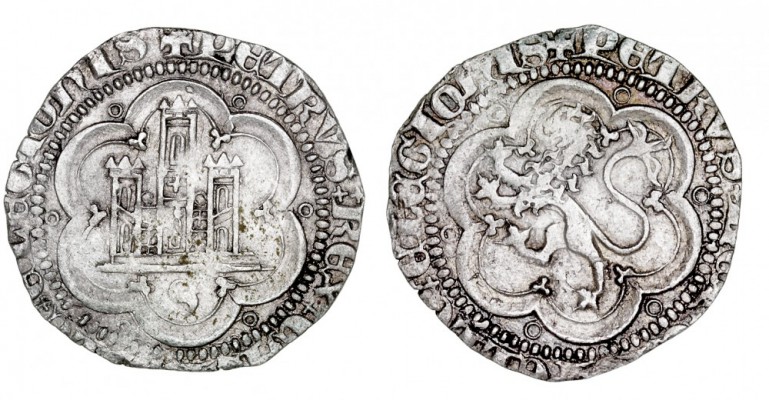 MONEDAS MEDIEVALES
CORONA CASTELLANO LEONESA
PEDRO I
2 Maravedís. VE. Sevilla...