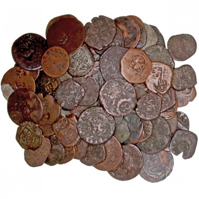MONARQUÍA ESPAÑOLA
LOTES DE CONJUNTO
Lote de 75 monedas. AE. Todas de los Autr...