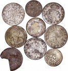 MONARQUÍA ESPAÑOLA
LOTES DE CONJUNTO
Lote de 9 monedas. Latón. Falsas de época. Felipe V (2), Fernando VI, Carlos III (2), Carlos IV (2), Isabel II....