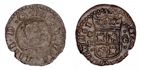 MONARQUÍA ESPAÑOLA
FELIPE IV
8 Maravedís. AE. Sevilla R. 1661. Cal.1581. Cuño algo flojo, si no EBC-
