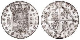 MONARQUÍA ESPAÑOLA
LUIS I
2 Reales. AR. Madrid A. 1724. 5,09 g. Cal.33. Muy escasa. MBC