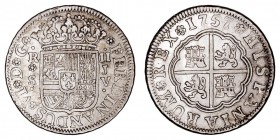 MONARQUÍA ESPAÑOLA
FERNANDO VI
2 Reales. AR. Sevilla JV. 1757. 5,79 g. Cal.523. MBC