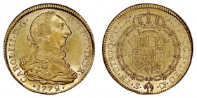MONARQUÍA ESPAÑOLA
CARLOS III
4 Escudos. AV. Sevilla CF. 1772. 13,54 g. Cal.399. Bellísima pieza que mantiene pleno brillo original. Muy rara así. S...