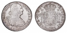 MONARQUÍA ESPAÑOLA
CARLOS IV
8 Reales. AR. Méjico FT. 1803. 26,88 g. Cal.699. MBC+