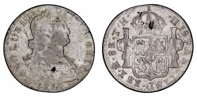 MONARQUÍA ESPAÑOLA
CARLOS IV
8 Reales.Latón. Méjico TH. 1818. Falsa de época. 24,03 g. BA.No cataloga. Muy rara. MBC-/MBC