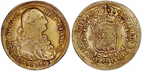 MONARQUÍA ESPAÑOLA
FERNANDO VII
8 Escudos. AV. Popayán FM. 1818. Falsa de época. 27,07 g. BA.No cataloga. Muy escasa. MBC