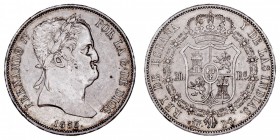MONARQUÍA ESPAÑOLA
FERNANDO VII
20 Reales. AR. Madrid DG. 1833. 27,12 g. Cal.518. Golpecito en listel a las 7 h., si no MBC+/EBC-. Mantiene bonita p...