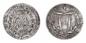 MONARQUÍA ESPAÑOLA
FERNANDO VII
AR-20. Proclamación en Madrid, 24 Agosto 1808. 3,04 g. H.3. Módulo de real. MBC+