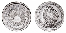 MONEDAS EXTRANJERAS
MÉJICO
1/2 Real. AR. Méjico. 1828/7 JM. 1,71 g. KM.370,9. EBC
