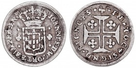 MONEDAS EXTRANJERAS
PORTUGAL
Juan V. 3 Vintem. AR. s/f. 1,59 g. GO.50. Escasa. BC+