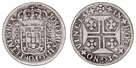 MONEDAS EXTRANJERAS
PORTUGAL
José I. 200 Reis. AR. 1766. 6,61 g. GO.30,04. Escasa. BC+