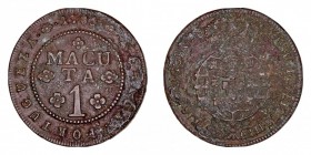 MONEDAS EXTRANJERAS
PORTUGAL
María I. Macuta. AE. Angola. 1785. 35,01 g. GO.03,03. Escasa. BC-/RC